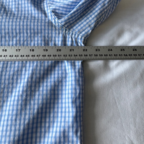 Boss Hugo Boss Men's Gingham Check Long Sleeve Button Up Shirt Blue‎ 41(16) - Picture 11 of 15
